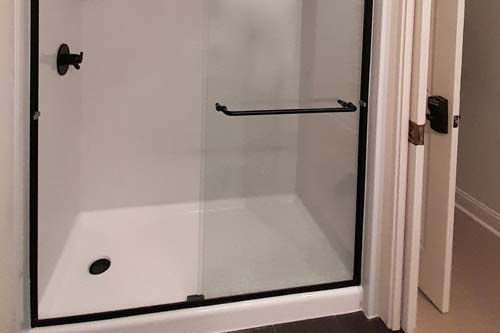 Shower converted from a bath