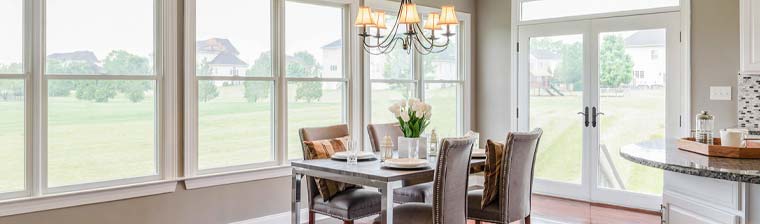 Windows and Dinner Table Image